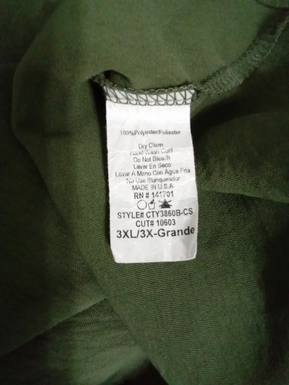 ​Chic Soul Olive Green V-Neck Twist-Front Short Sleeve Top - Size 3XL - Picture 4 of 4